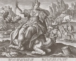 Asia from The Four Continents, pub. c. 1588-89
